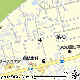 静岡県藤枝市築地445周辺の地図
