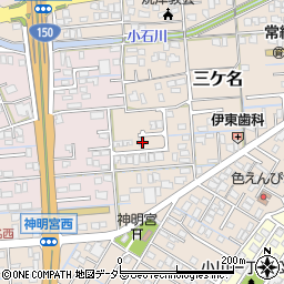 静岡県焼津市三ケ名1281-1周辺の地図
