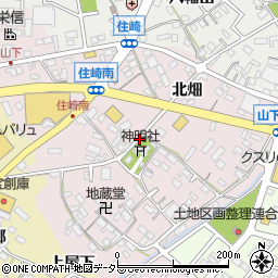 愛知県西尾市住崎町周辺の地図