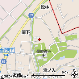 愛知県豊川市金沢町（段林）周辺の地図
