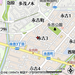 愛知県西尾市永吉3丁目6-4周辺の地図