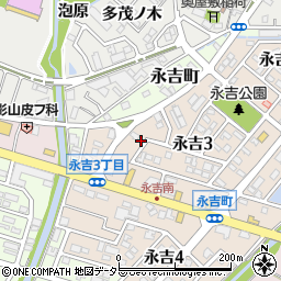 愛知県西尾市永吉3丁目93周辺の地図