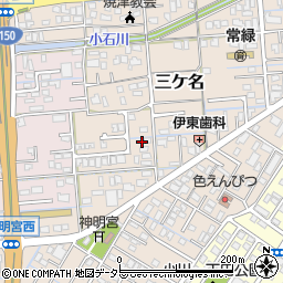 静岡県焼津市三ケ名1244-1周辺の地図