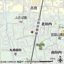 京都府城陽市久世北垣内101-5周辺の地図