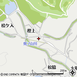 愛知県豊川市平尾町樫上周辺の地図