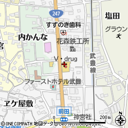 Ｖ・ｄｒｕｇ　武豊店周辺の地図