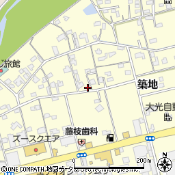 静岡県藤枝市築地448-2周辺の地図