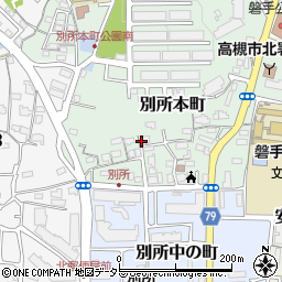 大阪府高槻市別所本町3周辺の地図