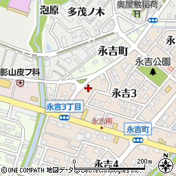 愛知県西尾市永吉3丁目95周辺の地図