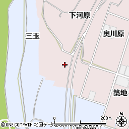 愛知県豊川市江島町三玉周辺の地図