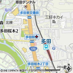 ドコモショップ川西多田店周辺の地図