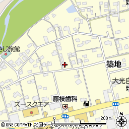 静岡県藤枝市築地449周辺の地図
