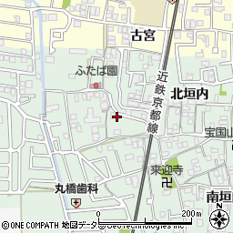 京都府城陽市久世北垣内106周辺の地図