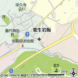 大阪府茨木市粟生岩阪434周辺の地図