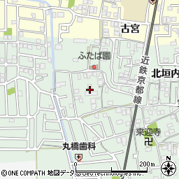 京都府城陽市久世北垣内121周辺の地図