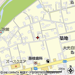 静岡県藤枝市築地448周辺の地図