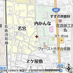 愛知県知多郡武豊町若宮165周辺の地図