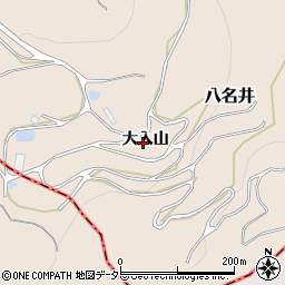 愛知県新城市八名井大入山周辺の地図