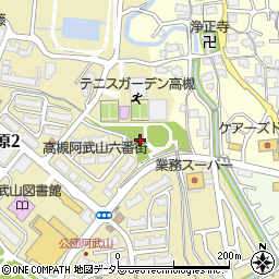 奈佐原公園トイレ周辺の地図