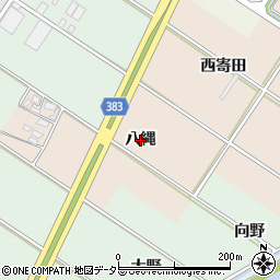 愛知県西尾市岡島町（八縄）周辺の地図