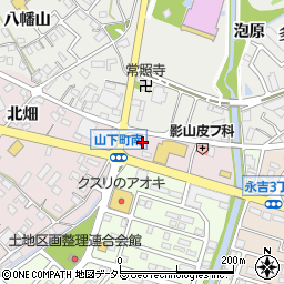 有限会社守田仏壇店　西尾店周辺の地図
