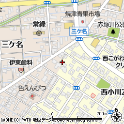 静岡県焼津市三ケ名1093周辺の地図