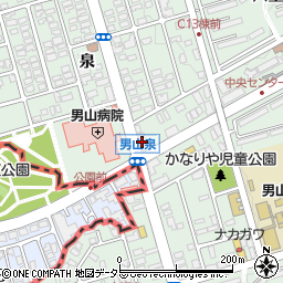 ほっかほっか亭男山店周辺の地図
