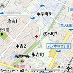 愛知県西尾市永吉2丁目16周辺の地図