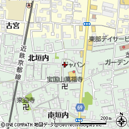 京都府城陽市久世北垣内41周辺の地図