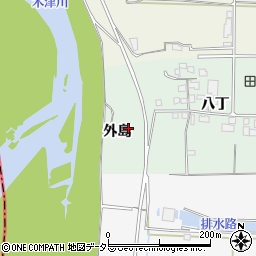 京都府城陽市久世外島周辺の地図