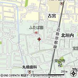京都府城陽市久世北垣内122周辺の地図