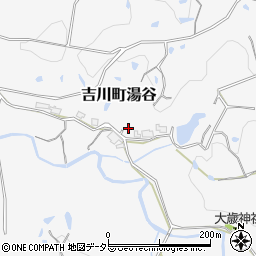 兵庫県三木市吉川町湯谷308周辺の地図