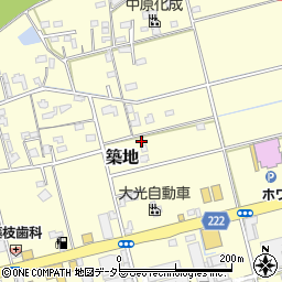 静岡県藤枝市築地436-5周辺の地図