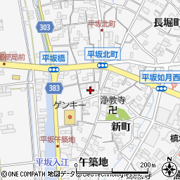 愛知県西尾市平坂町空町周辺の地図