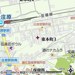 広島県庄原市東本町3丁目周辺の地図