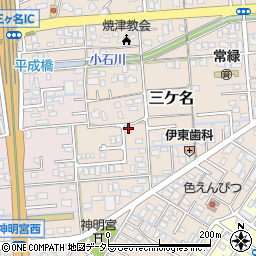 静岡県焼津市三ケ名1296周辺の地図