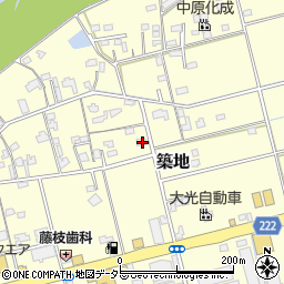 静岡県藤枝市築地187周辺の地図