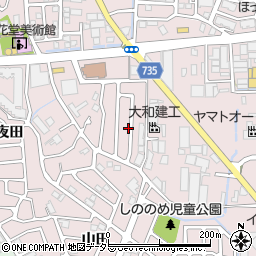 京都府八幡市八幡砂田周辺の地図