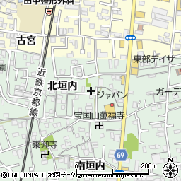 京都府城陽市久世北垣内46周辺の地図