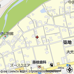 静岡県藤枝市築地162周辺の地図