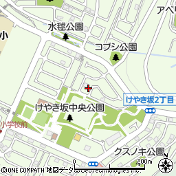 兵庫県川西市けやき坂周辺の地図