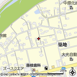 静岡県藤枝市築地173周辺の地図