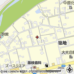 静岡県藤枝市築地163周辺の地図