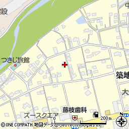 静岡県藤枝市築地154周辺の地図
