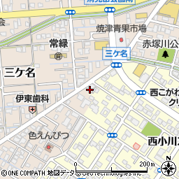 静岡県焼津市三ケ名1086周辺の地図
