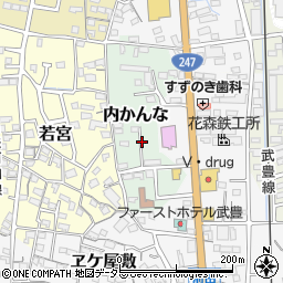 愛知県知多郡武豊町内かんな周辺の地図