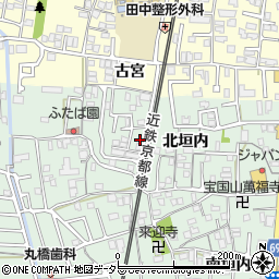 京都府城陽市久世北垣内周辺の地図