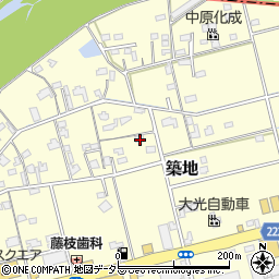 静岡県藤枝市築地183周辺の地図