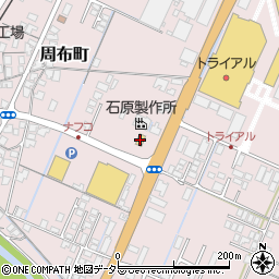 ローソン浜田周布店周辺の地図