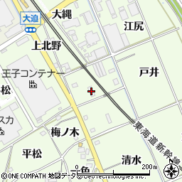 愛知県額田郡幸田町六栗下北野17周辺の地図